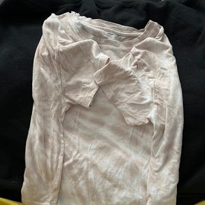 light brown/ cream tie dye old navy crop tee
